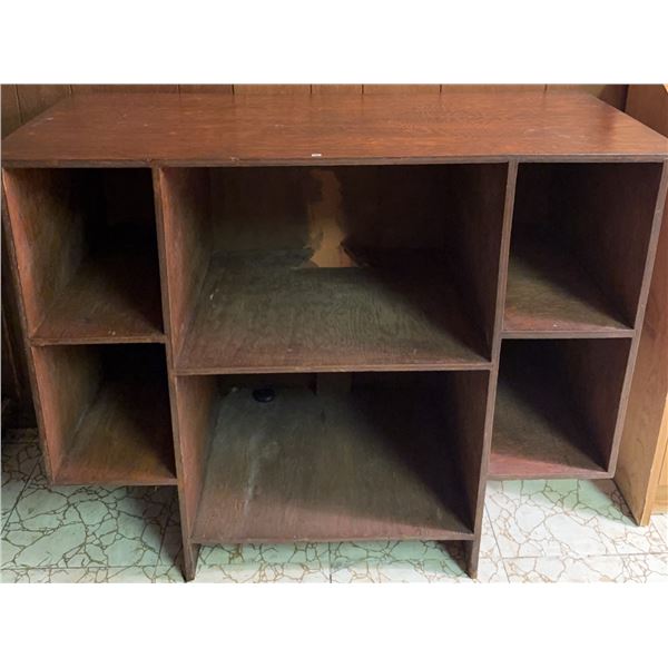 Six-Cube Wood Storage Cabinet
