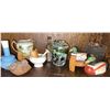 Image 2 : Decorative Collectibles Including Hand Painted Ceramic Ducks, Glass Art Vase, and Mortar &