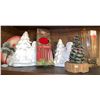 Image 1 : Christmas Decor and Red 12" Taper Candles