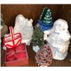 Image 2 : Holiday Decor Lot with Figurines, Trees, and Candles