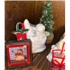Image 3 : Holiday Decor Lot with Figurines, Trees, and Candles