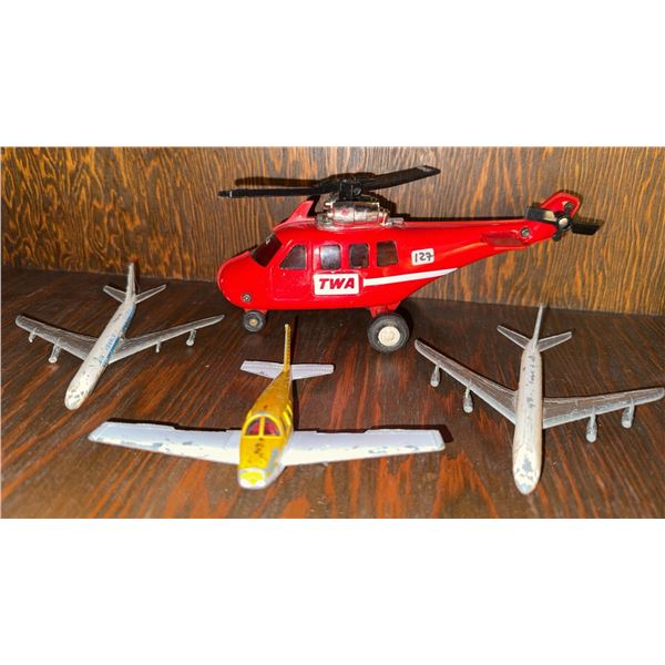 Diecast Airplane and Helicopter Toy Lot