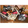 Image 2 : Toy Motorcycles, Action Figures, and Wooden Block