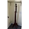 Image 2 : Wooden Coat Rack and Chrome Wall-Mounted Shelf