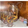 Image 3 : Glass Pitcher and Tumbler Set with Elk Motif and Assorted Stemware