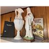 Image 1 : Religious Decor Group with Holy Bible, Ceramic Pitcher, and Virgin Mary Figurine