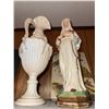 Image 2 : Religious Decor Group with Holy Bible, Ceramic Pitcher, and Virgin Mary Figurine