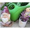 Image 2 : Garden Gnome, Frog Statue, Planter and Watering Can Set