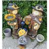 Image 2 : Scarecrow Garden Decorations with Planters and Watering Orbs