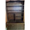 Image 1 : Wooden Shelving Unit with Storage Cabinet