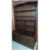 Image 2 : Wooden Shelving Unit with Storage Cabinet