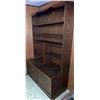 Image 3 : Wooden Shelving Unit with Storage Cabinet