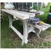 Image 6 : Outdoor Garden Decor Assortment with Rustic Wooden Bench