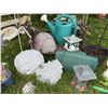 Image 2 : Outdoor Garden Decor and Tool Lot with Statues and Watering Can