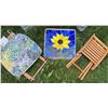 Image 2 : Outdoor Garden Decor Set with Folding Chairs and Fountain