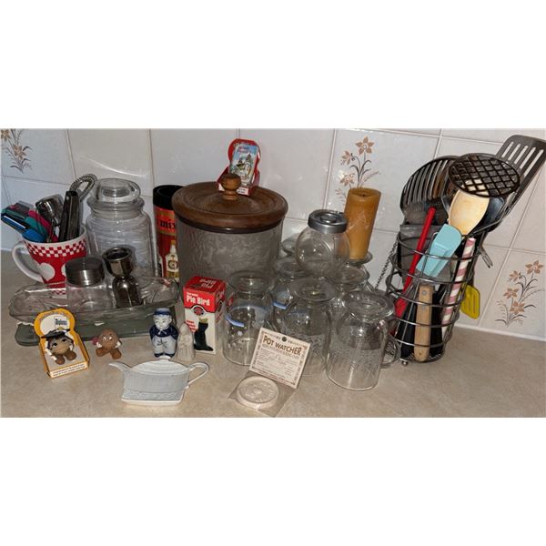 Kitchen Collection w/ Utensils, Glassware, and Small Kitchenware