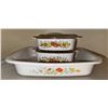 Image 1 : CorningWare Casserole Dishes with Lids and Pyrex Baking Dish Assortment