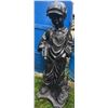 Image 4 : Garden Lot With Plastic Lawn Boy Statue, Blue Barrels, Lawn Care Products