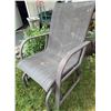 Image 3 : Outdoor Patio Sling Chairs and Glass-Top Side Table Set