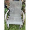 Image 4 : Outdoor Patio Sling Chairs and Glass-Top Side Table Set