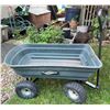 Image 2 : Yardworks Utility Garden Cart with Plastic Bed and Pneumatic Tires
