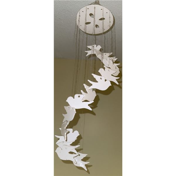 Hanging Bird-Shaped Wood Mobile Decoration