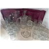 Image 1 : Clear Glass Drinkware and Pitcher Set, 32 Pieces