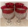 Image 7 : Royal Albert and Royal Vale Teacup Sets with Ruby-Stained Glasses