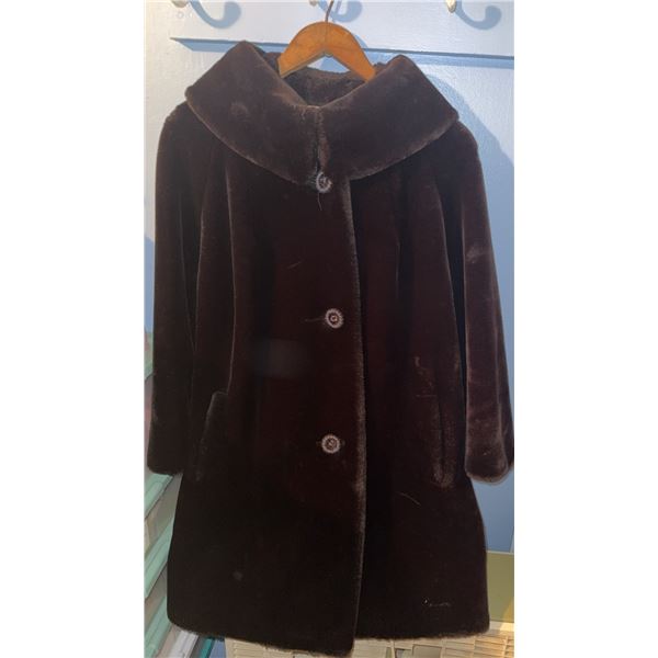 Borglaska Ettlin Faux Fur Coat with Satin Lining