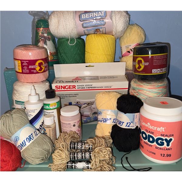 Yarn, Craft Supplies, and Singer Handy Stitch