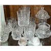 Image 2 : Cut Glass Barware Set with Glasses, Shakers, and Covered Dishes