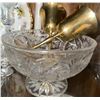 Image 3 : Crystal Tableware, Brass Goblets, and Floral Plate