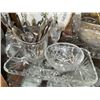 Image 5 : Crystal Tableware, Brass Goblets, and Floral Plate