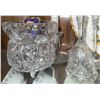 Image 6 : Crystal Tableware, Brass Goblets, and Floral Plate