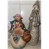 Image 3 : Heartwood Creek Jim Shore Snowman Figurine and Stone Snowman with Stained Glass Wreath
