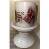 Image 3 : Decorative Lot with Stained Glass, Candle, Vase, Owl and Lamp