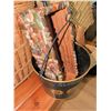 Image 2 : XL Wicker Baskets, Wooden Decor, and Metal Pail