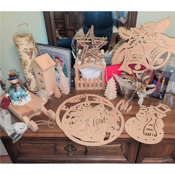 Holiday Decor and Wooden Crafts Supplies