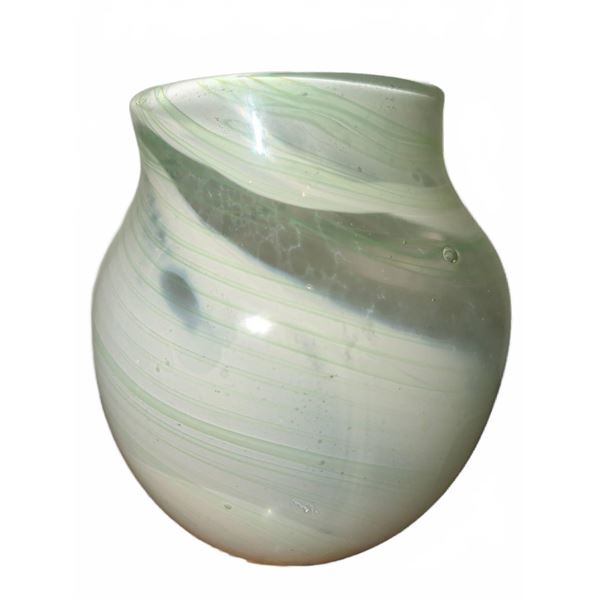 3 Signed Hand-Blown Studio Art Glass Vases
