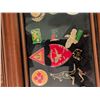 Image 4 : Framed Collection of Australian Themed Pins and Badges