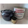 Image 2 : 3: Rogers Golden Syrup Tin, Stoneware Pot, Brass Cup