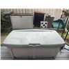 Image 1 : Outdoor Plastic Storage Bin With Assorted Garden Decor
