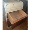Image 3 : Painted Metal Bedside Cabinet with Drawer and Lower Door