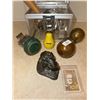 Image 3 : Lot: Hockey Puck, Stamps, Metal Pencil Sharpener, Assorted Curios