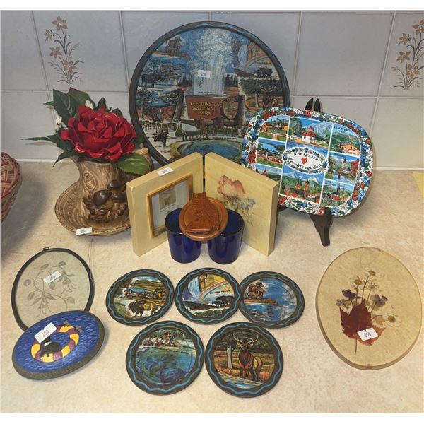 Travel Souvenir Decor, Trays, Coasters, and Decorative Items