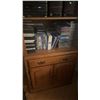 Image 2 : Tall Oak Media Cabinet with Stereo System, Speakers, CDs and DVDs