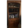 Image 6 : Tall Oak Media Cabinet with Stereo System, Speakers, CDs and DVDs
