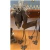 Image 5 : Wooden Bench with Painted Book Caddy and Decorative Dog Figures