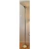 Image 3 : Brass Finish Floor Lamps with Glass Table and Fabric Shade