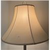 Image 5 : Brass Finish Floor Lamps with Glass Table and Fabric Shade